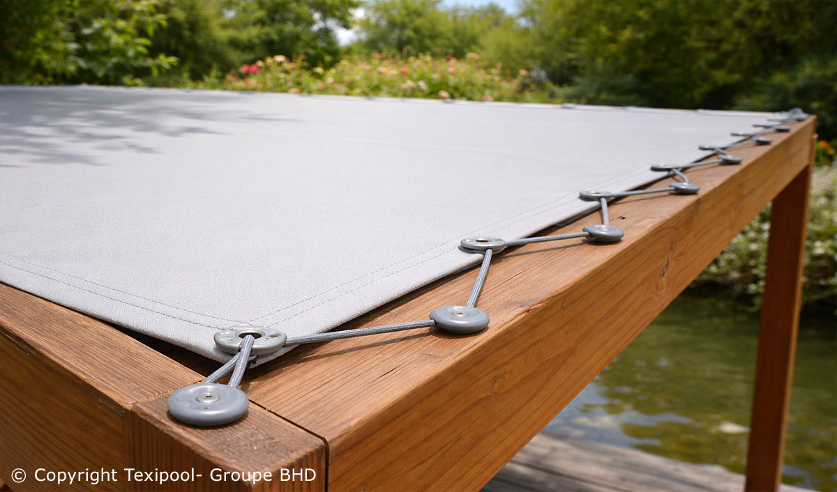 Crochet poulie champignon gris (lot de 10) – Fixation sandow pour bâches