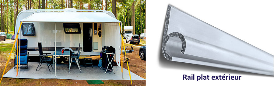 Rail alu baâche caravane