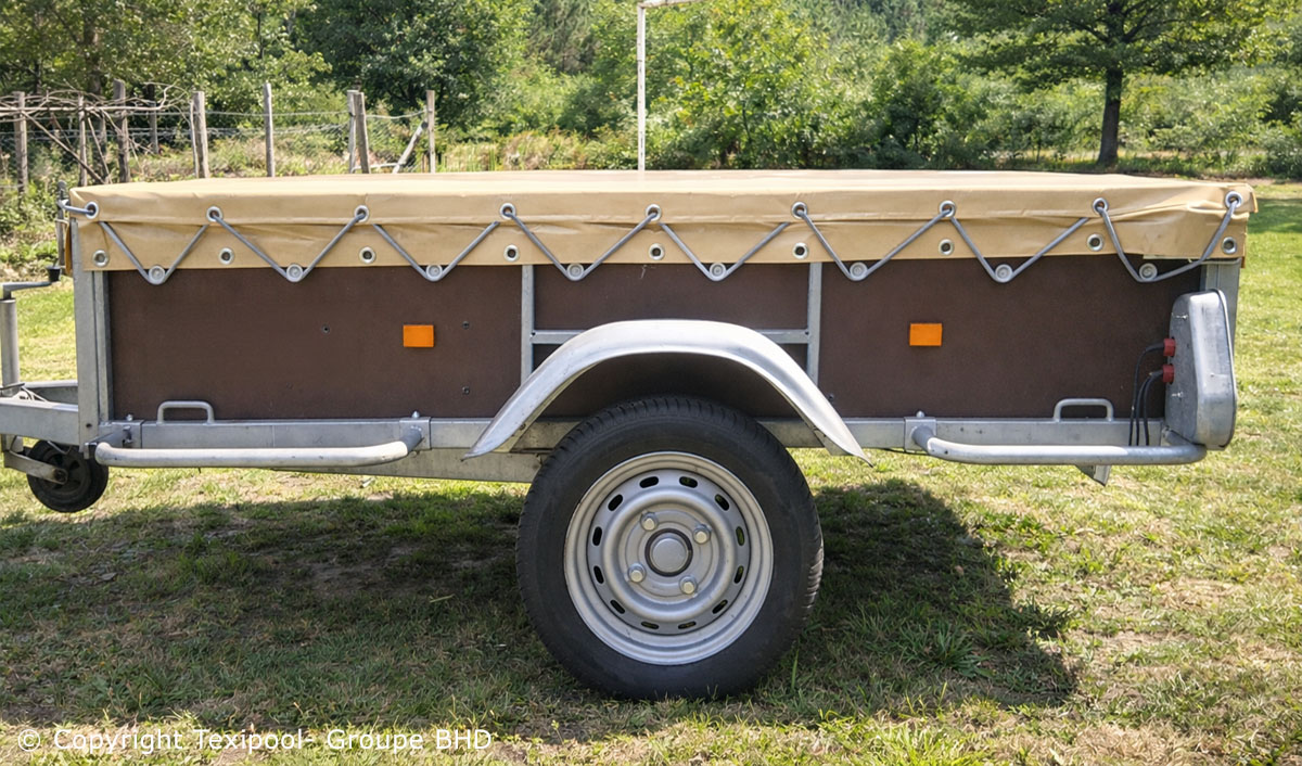 Crochet pour bâche remorque : poulie