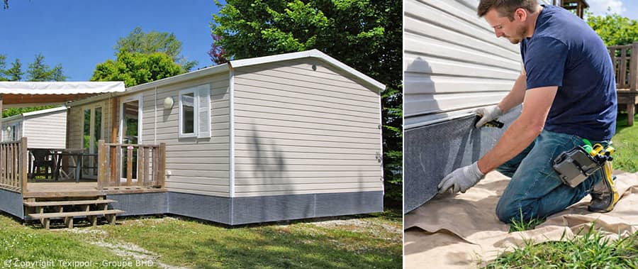 Installer un soubassement sous une terrasse mobil home